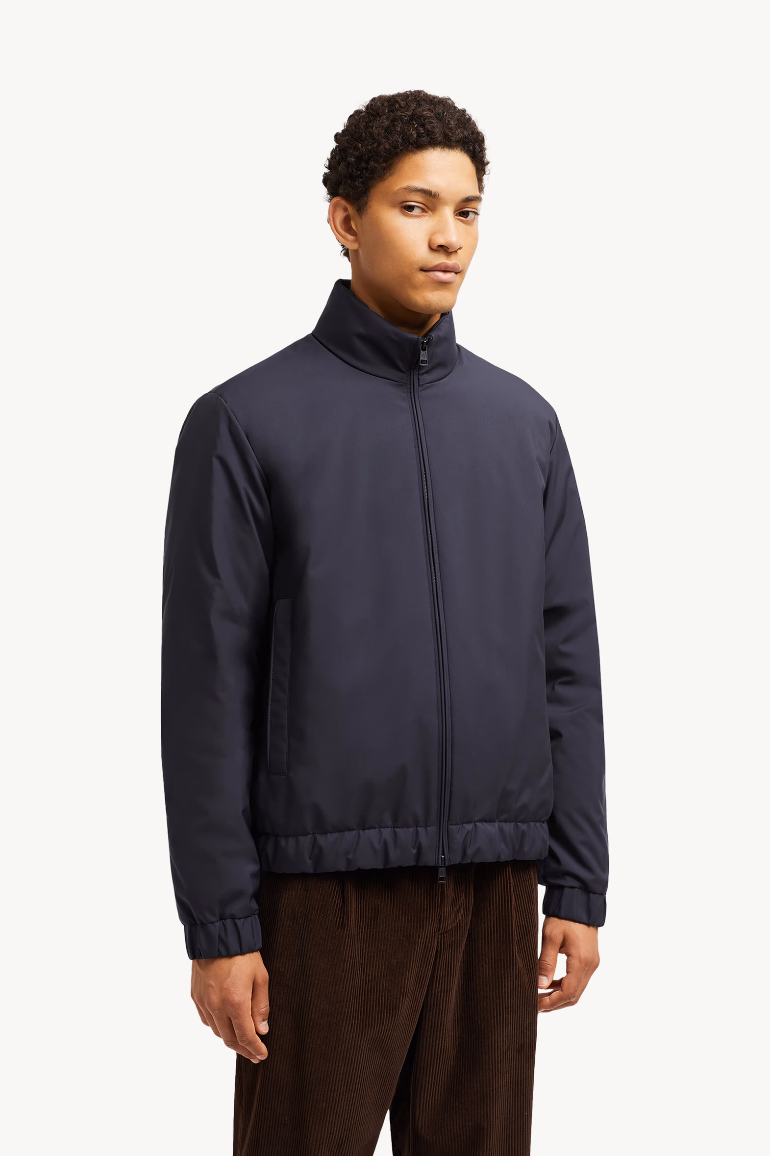 Luserna Short Down Jacket Men Navy Blue Moncler 3
